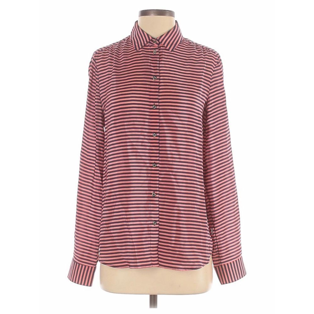 Banana Republic Small Shirt Pink Blue Striped